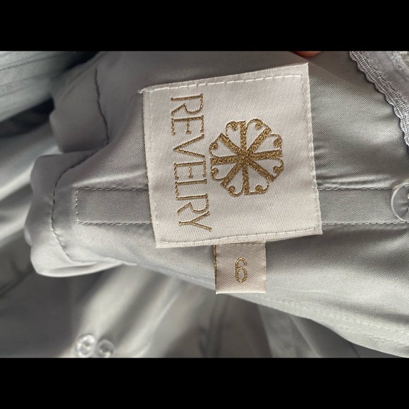 Strapless grey bridesmaids dress - size 6 - Picture 3 of 3